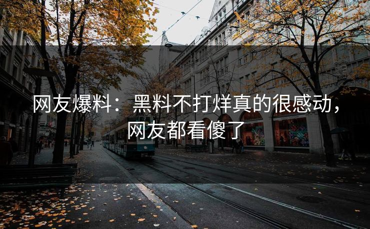 网友爆料：黑料不打烊真的很感动，网友都看傻了  第1张