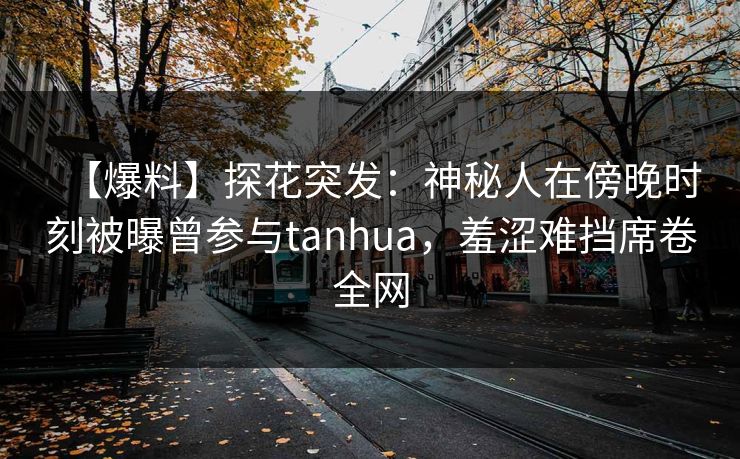 【爆料】探花突发：神秘人在傍晚时刻被曝曾参与tanhua，羞涩难挡席卷全网