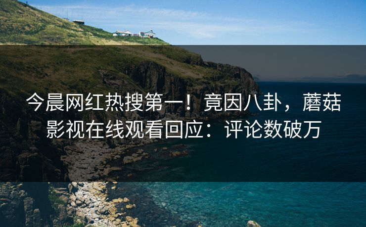 今晨网红热搜第一！竟因八卦，蘑菇影视在线观看回应：评论数破万  第1张